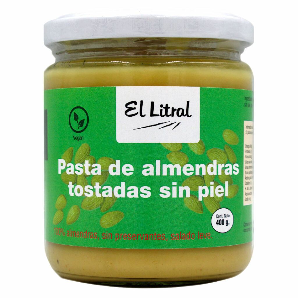 Mantequilla De Almendras Tostadas Sin Piel Sin Gluten 400 Grs Marca