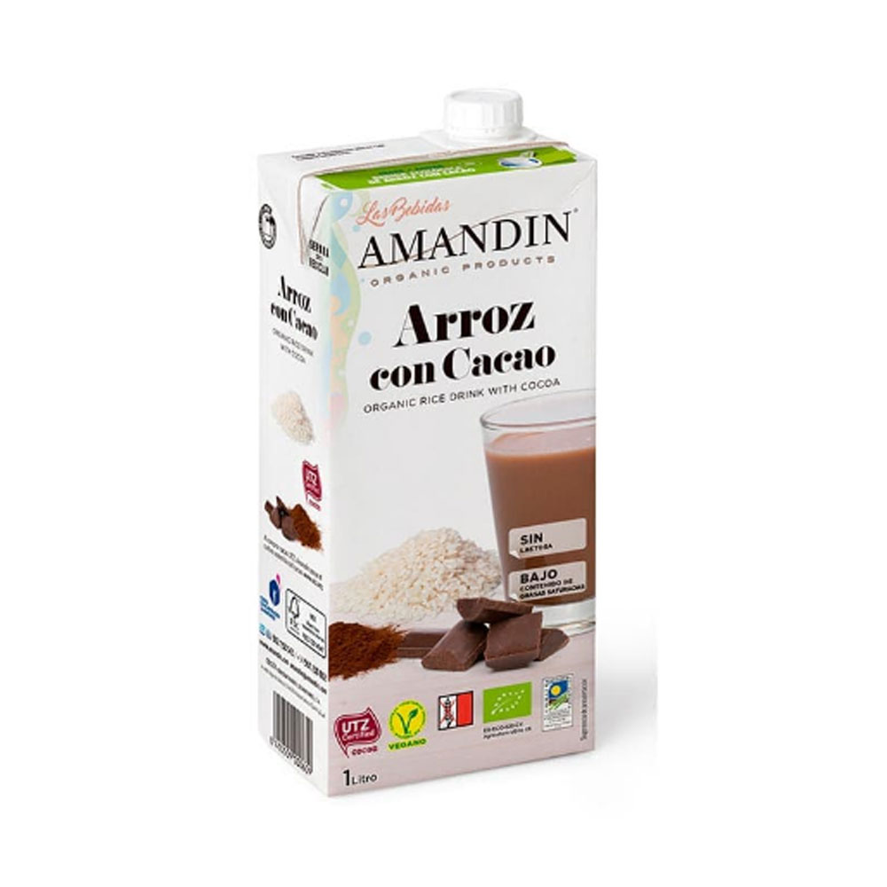 Bebida Ecol Gica De Arroz Y Cacao Sin Az Car Litro Marca Amandin Tremus