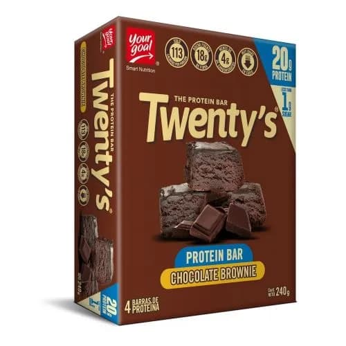 Pack 4 Barra de Proteína Twentys Chocolate Brownie 60 grs