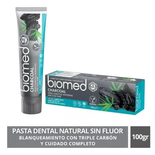 Pasta de Dientes Blaqueamiento y Fortalecimiento Vegano sin gluten CHARCOAL 100gr