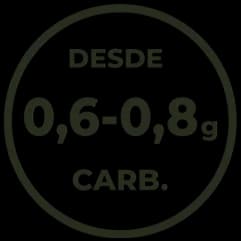 Desde 0,6 a 0,8 g de carbohidratos