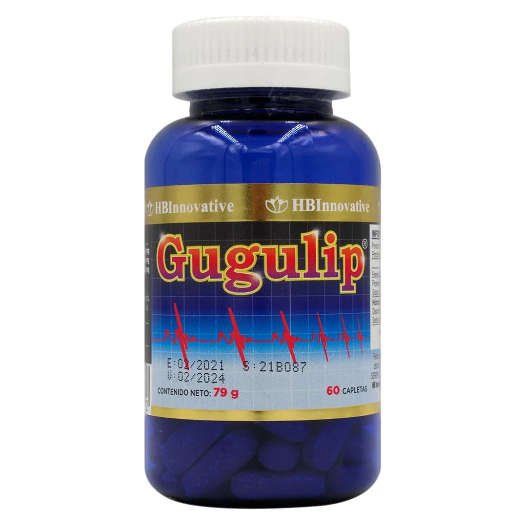 Gugulip Suplemento a base de Arroz Rojo Ajo Fenogreco 60 Capsulas