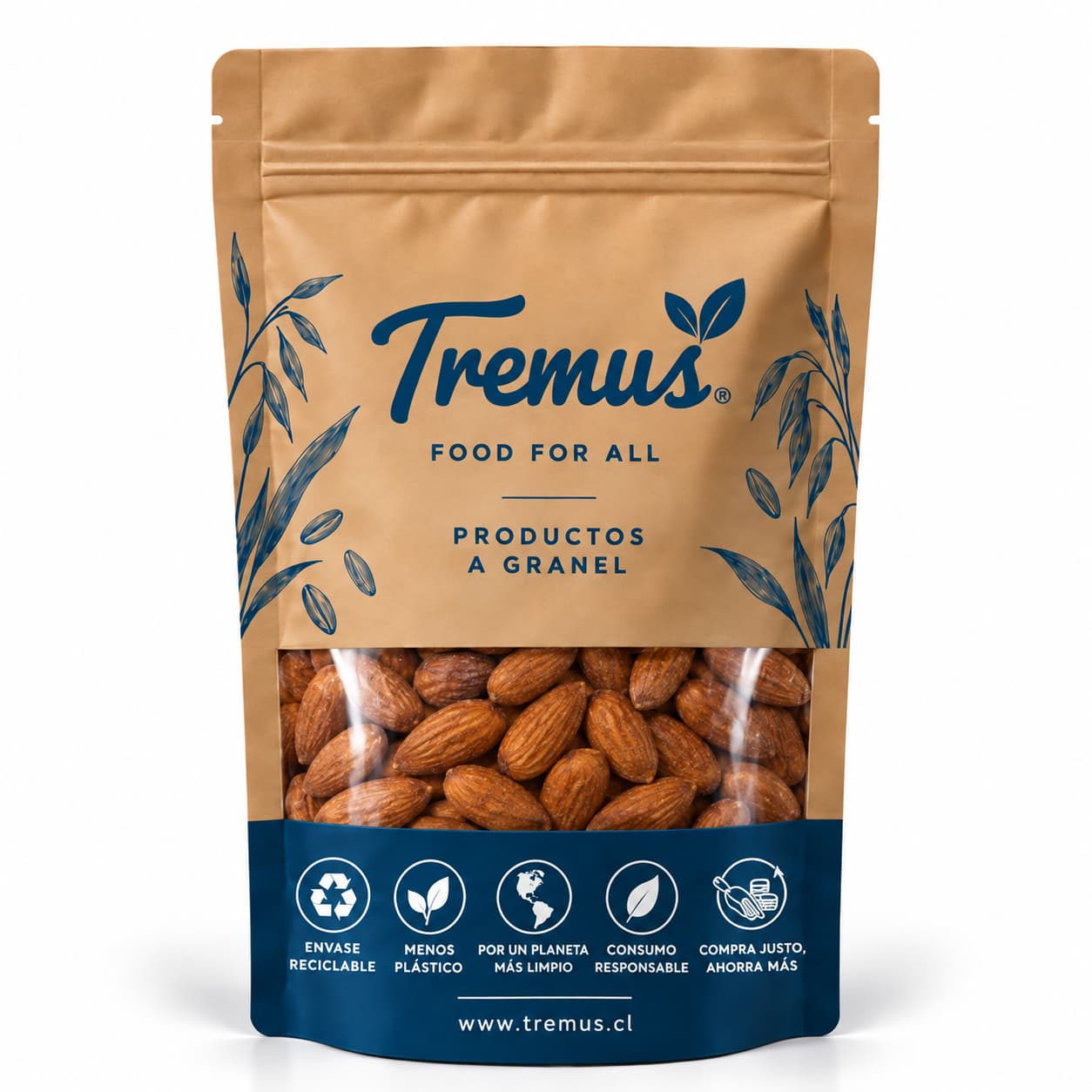 Almendras Enteras Tostadas, Granel Tremus