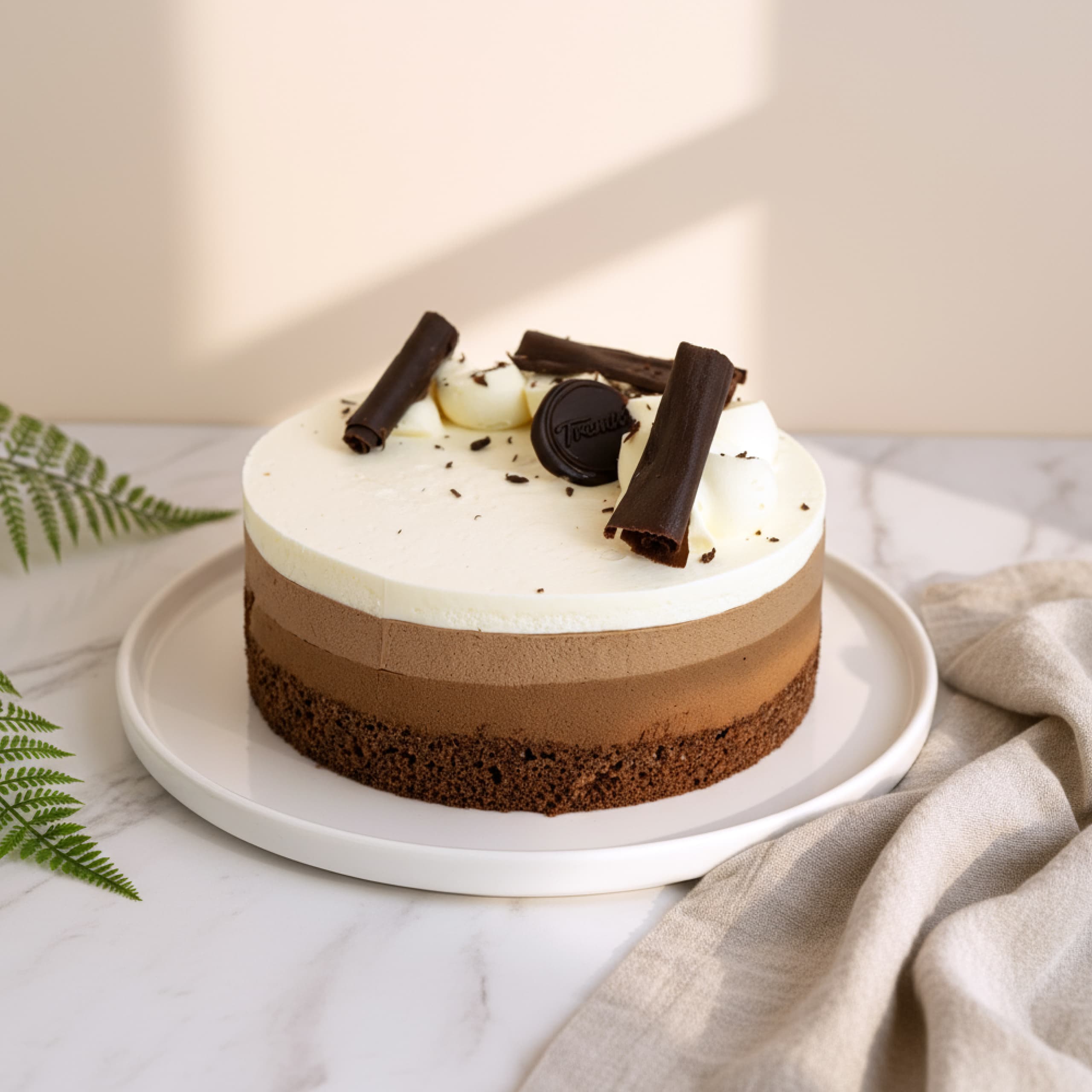 Torta Mousse Tricolor, Keto, Sin Azúcar Añadida, 930 g