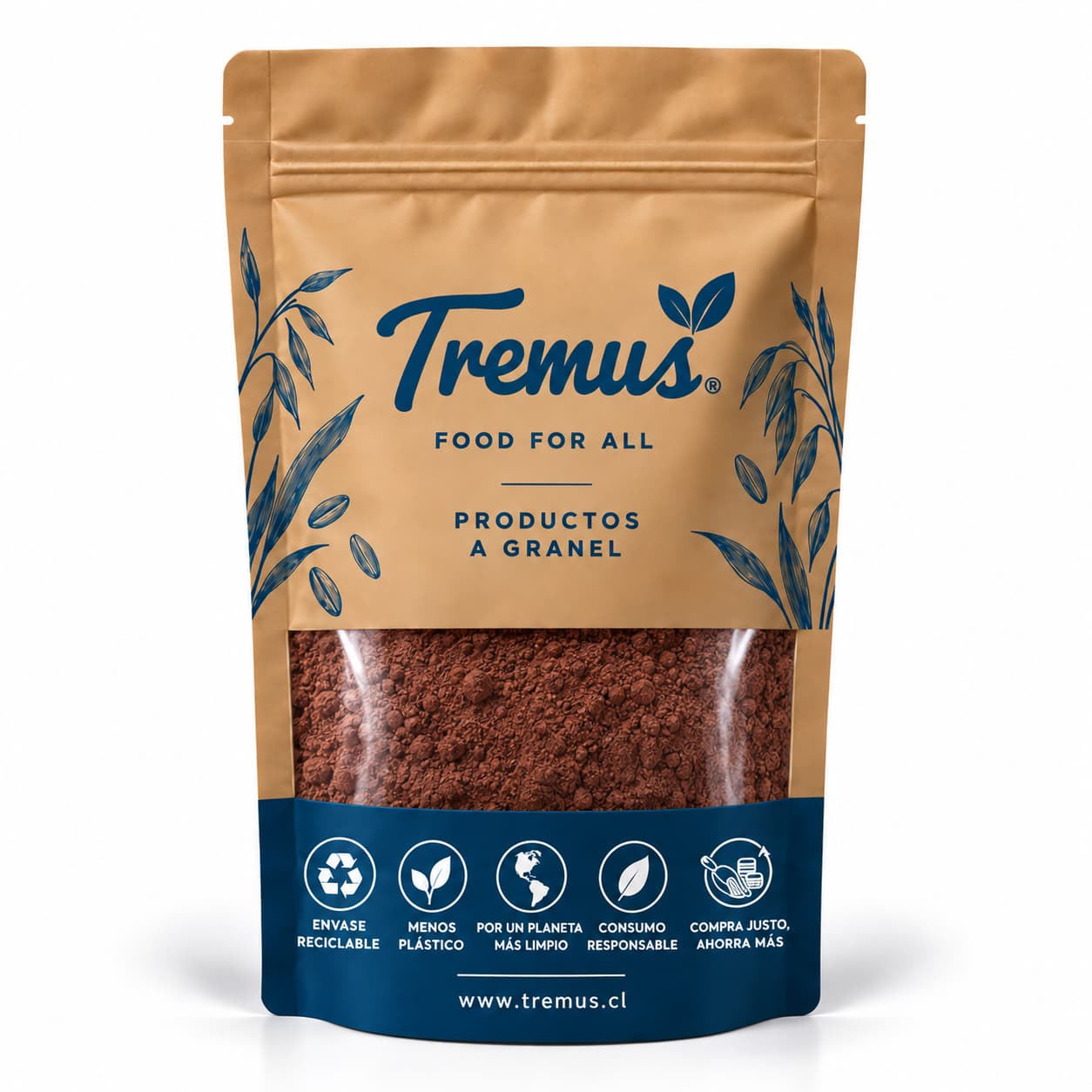 Cacao en Polvo, sin Azúcar, Granel Tremus