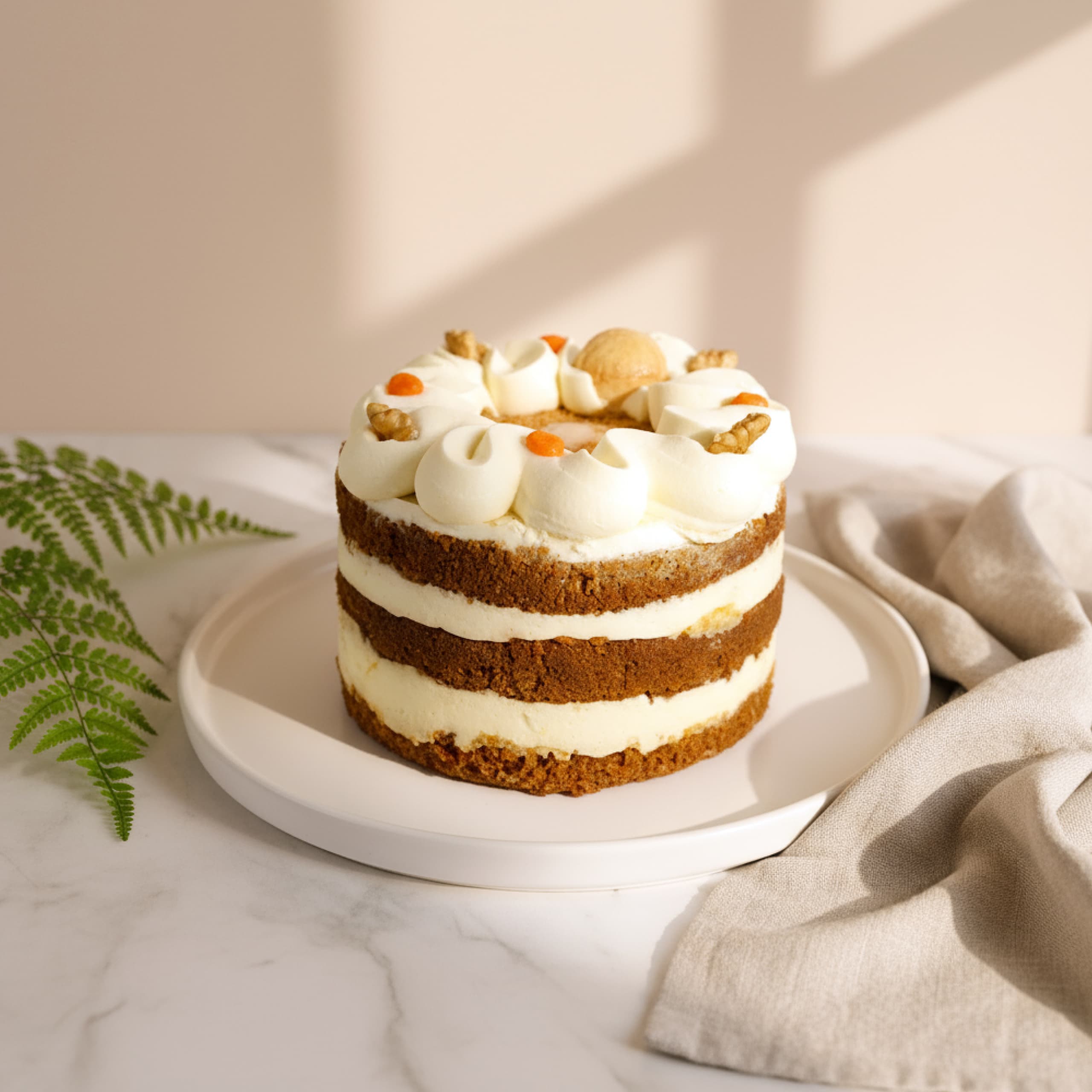 Torta Carrot Cake, Keto, Sin Azúcar Añadida, 1025 g