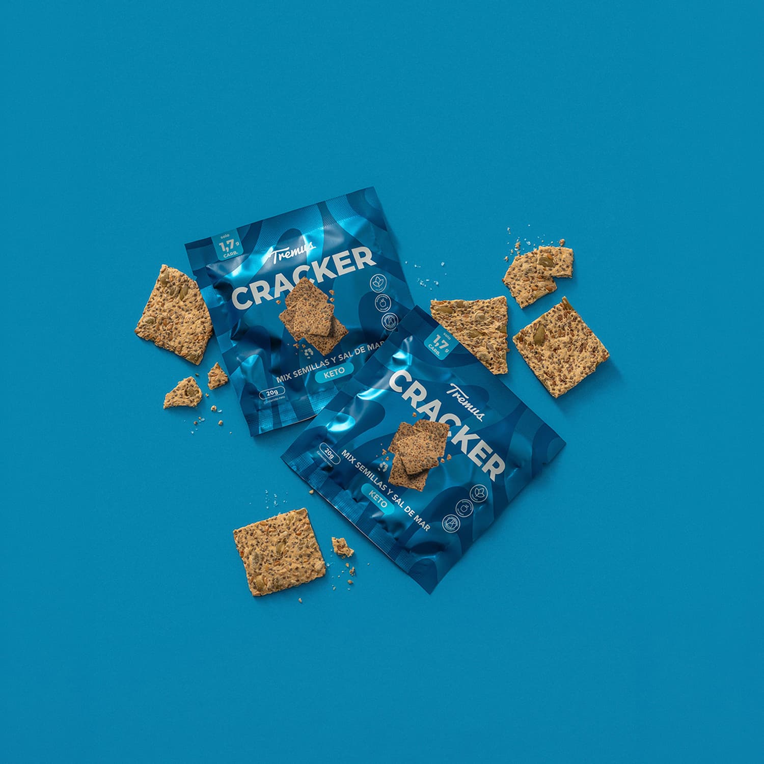 Cracker mix de semillas y sal de mar, Keto, 20 g