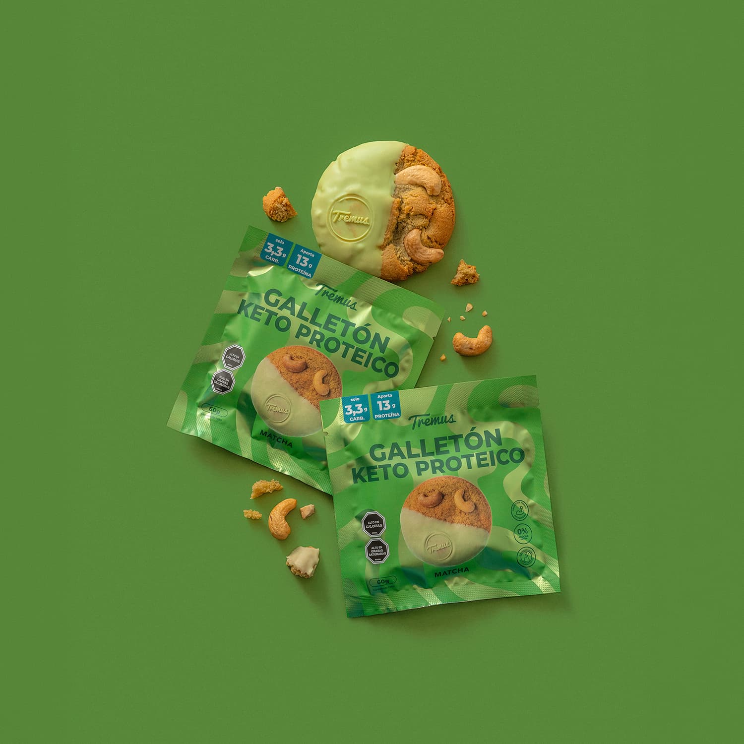 Galleton keto proteico Matcha 60 gr Tremus