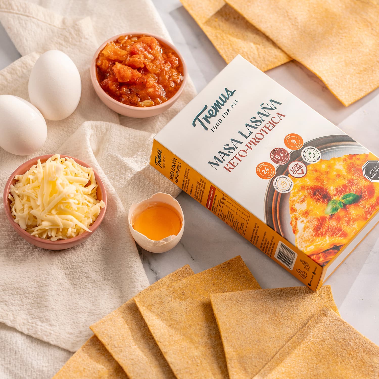 Masa Lasaña Keto y Proteica Tremus 250 g