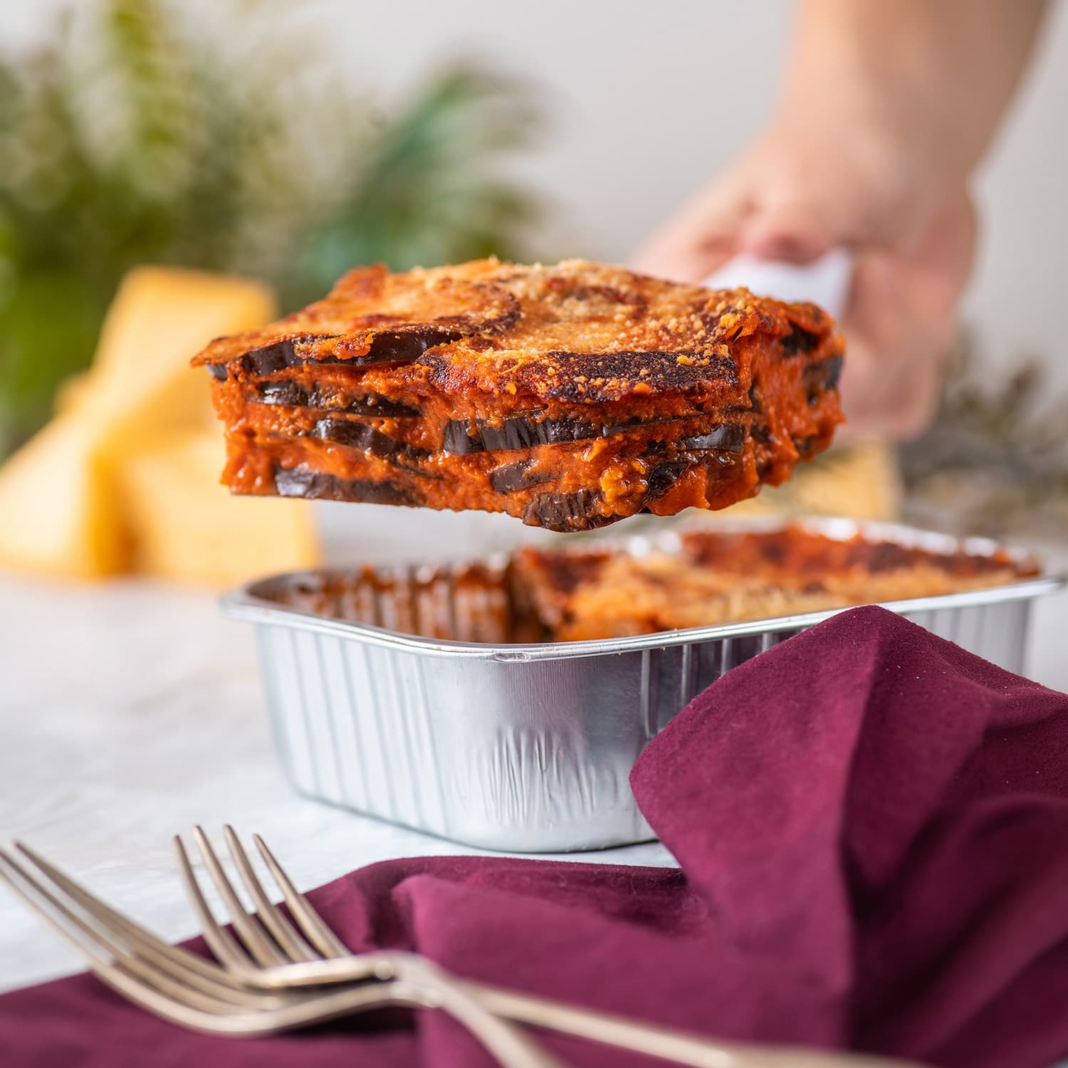 Lasaña Parmigiana de Berenjenas, Vegetariana Individual, 335 g