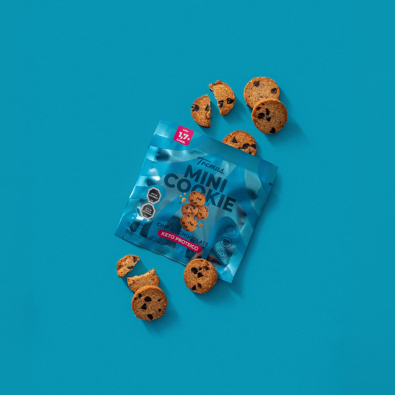 Mini Cookie Chip de chocolate, Keto Proteico, 35 g