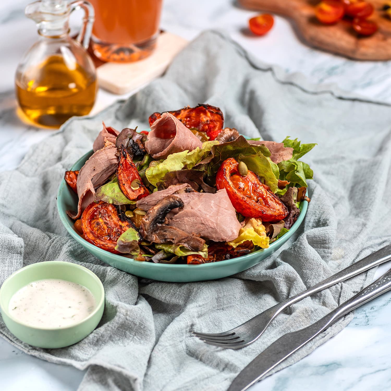 Ensalada Roast Beef y Verduras Asadas, 260 g