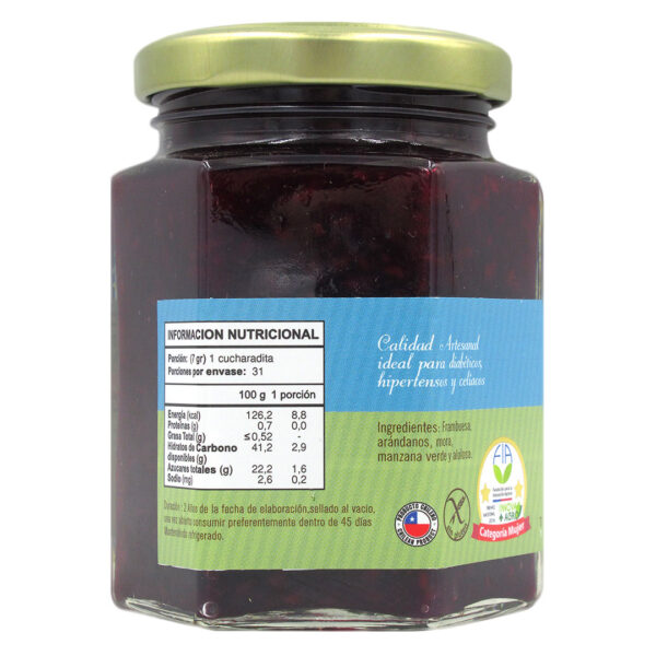 Mermelada Frutos Silvestres Endulzada con Alulosa 220 grs marca Do�a Vicky 3 ETIQUETA 1320102