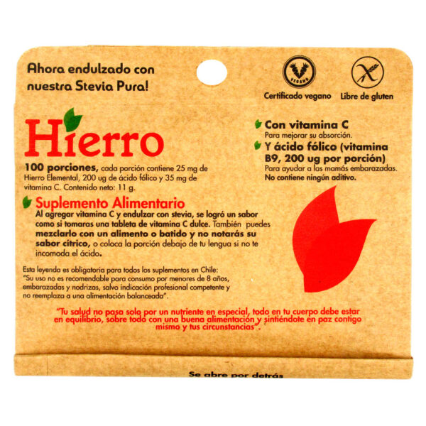 Hierro 11 Gramos marca dulzura natural