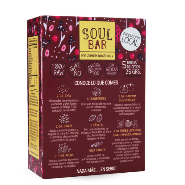 Pack 5 Barras maqui chia Soul Bar2