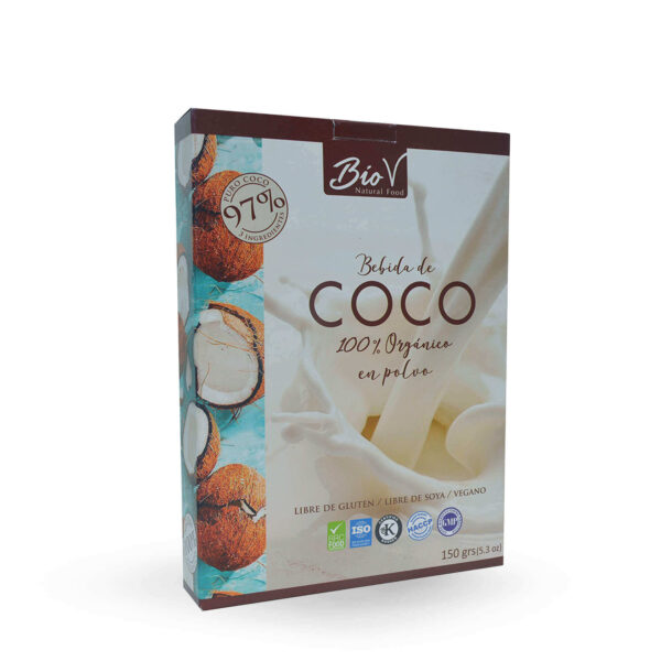 Alimento Vegetal de Coco Orgánico 150 grs Marca Bio V