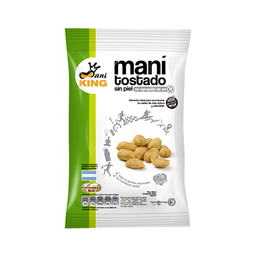 Mani tostado sin sal libre de gluten 40 gr, Marca Mani