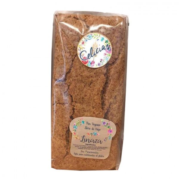 Pan de Linaza Rebanado Sin Gluten 600 gr marca Celicias