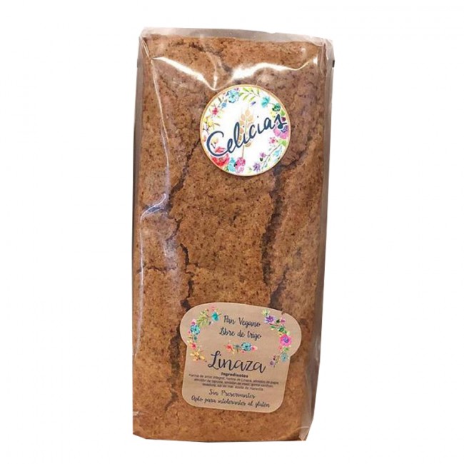 Pan de Linaza Rebanado Sin Gluten 600 gr marca Celicias