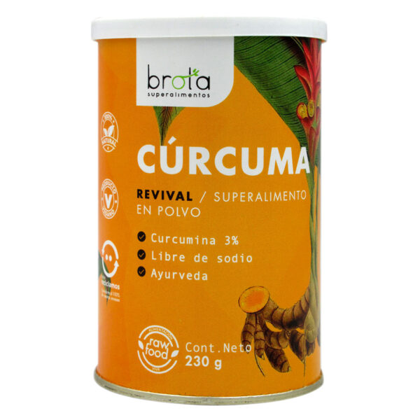 Cúrcuma en Polvo Superalimento 230 gr marca Brota