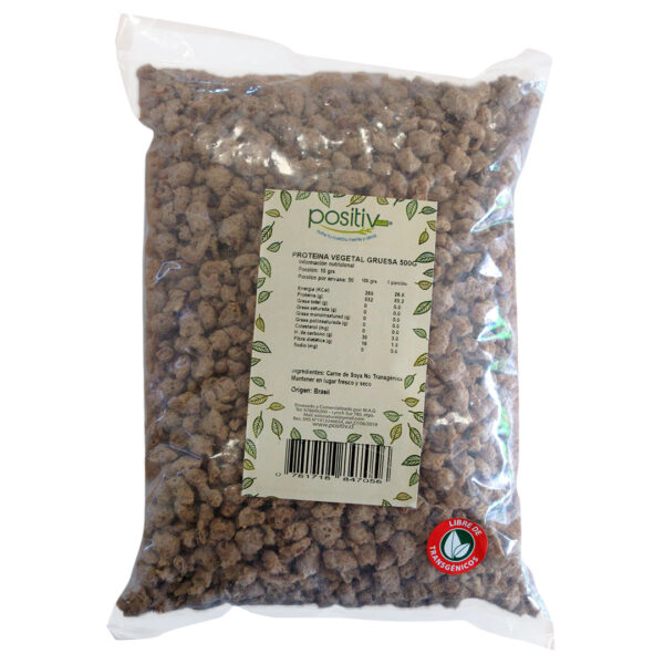 Proteina de Soya Gruesa 500 gr Marca Positiv