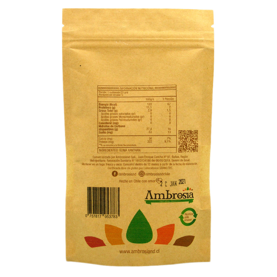 Goma Xanthan Libre de Gluten 150 grs Marca Ambrosia - Imagen 2