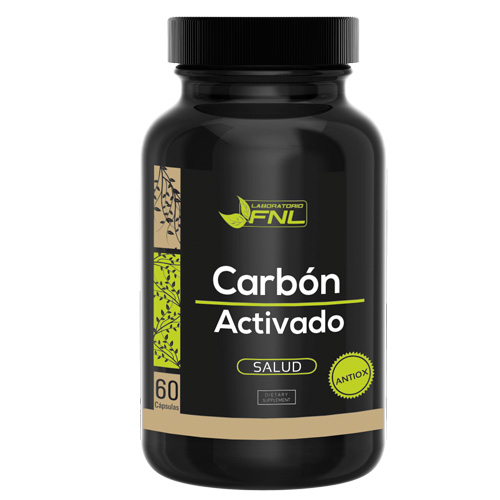 Carbón Activado 500 mg, 60 cápsulas, Marca FNL Tremus