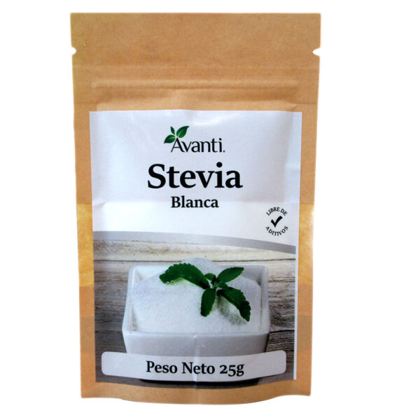 Stevia Blanca en Polvo 25 grs Marca Avanti
