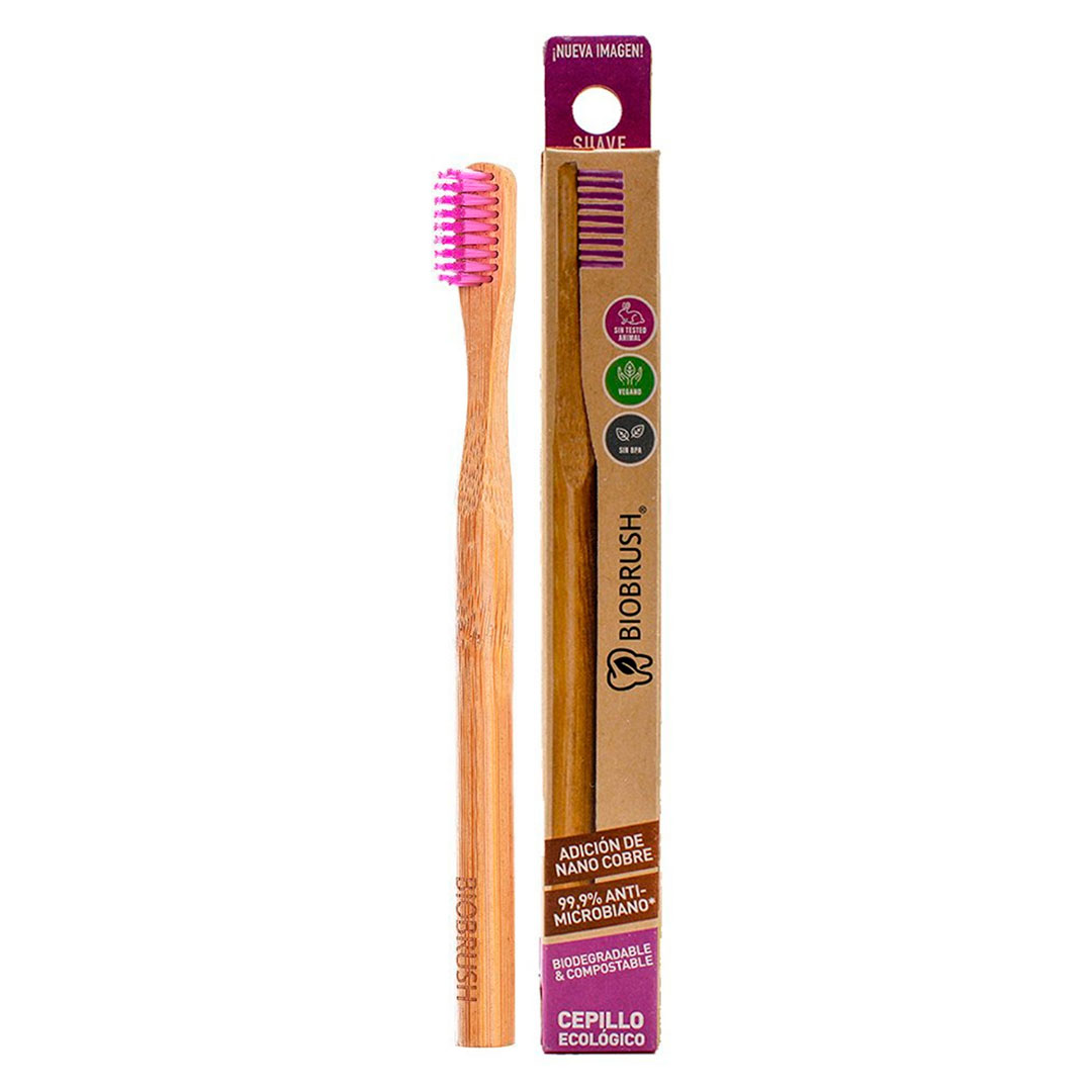 Cepillo de Dientes Suave Morado Marca Biobrush