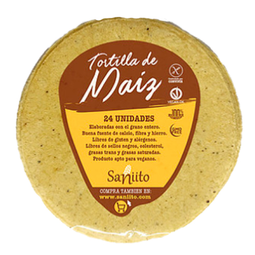 Tortillas de Maiz de 9 cm, Libres de Gluten y Veganas, 24 un, marca