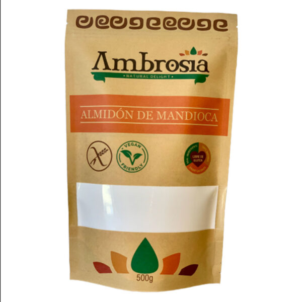 Almidón de Mandioca Libre de Gluten 500 grs Marca Ambrosia