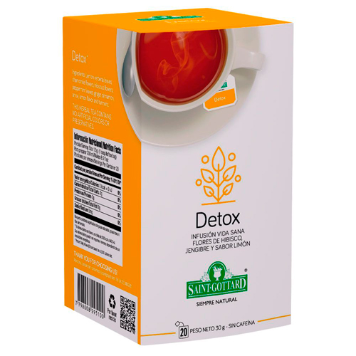 Infusión DETOX 20 bolsas Marca Saint Gottard