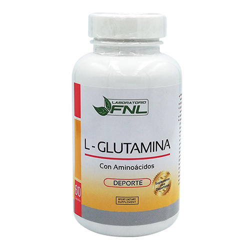 L- Glutamina 60 cápsulas marca FNL