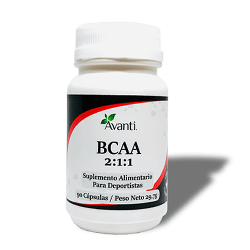 Aminoácido Ramificado BCAA 90 Cápsulas Marca Avanti