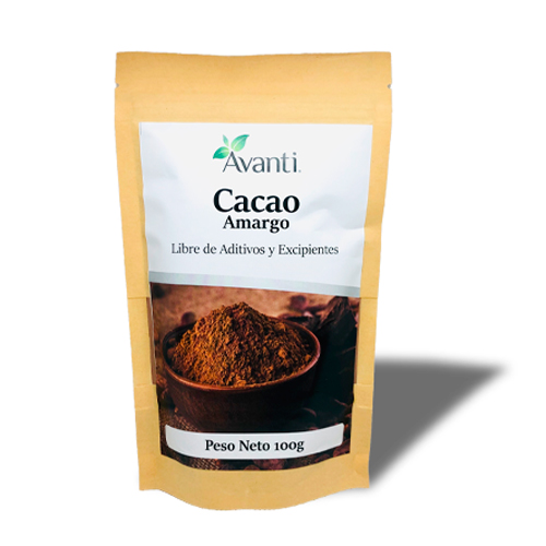 Cacao Amargo en Polvo 100 grs Marca Avanti