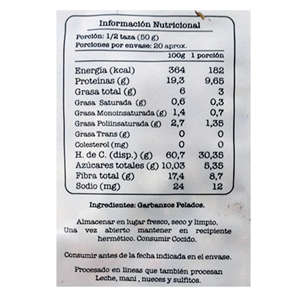 Garbanzos 1kg Marca Alto Campo - Imagen 2