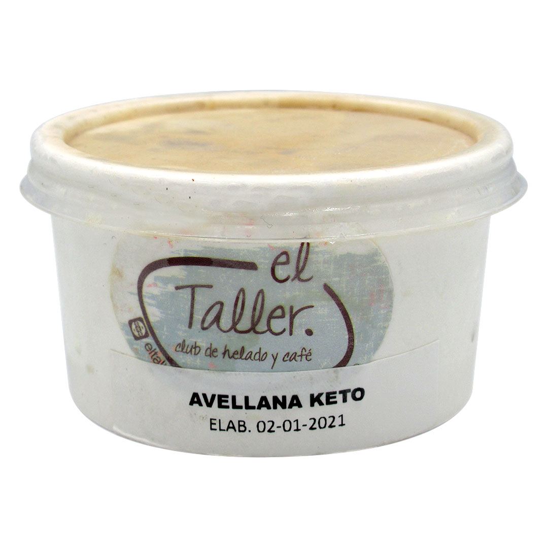 (D)Helado Keto Sabor Avellana 120 ml Marca El Taller