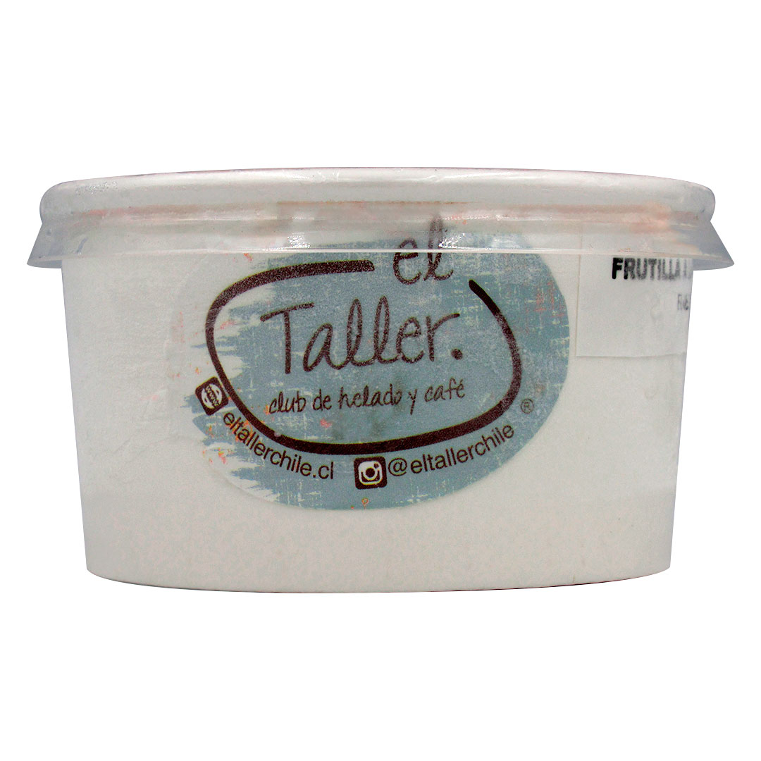 (D)Helado Keto Sabor Frutillas a la Crema 120 ml Marca El Taller