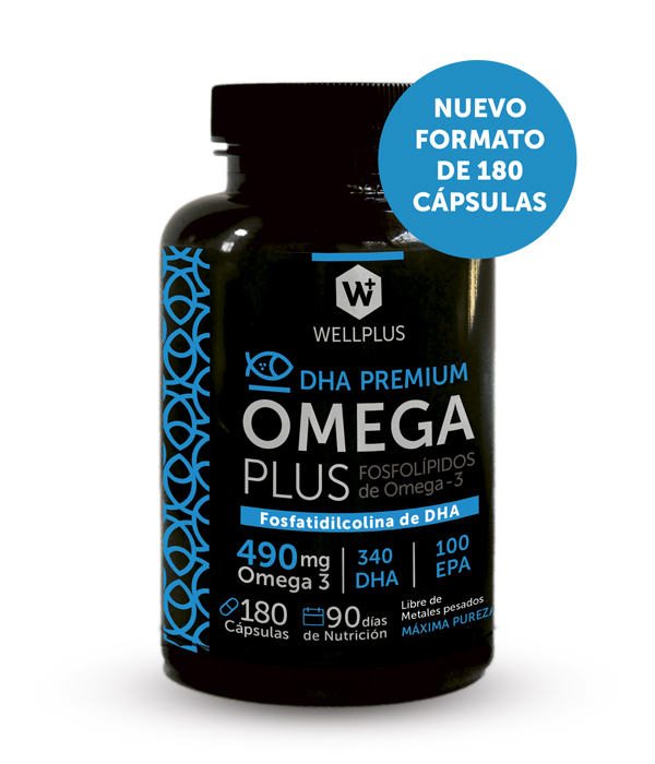 Omega 3 Plus 490 mg/ 340 DHA/100 EPA, de 180 capsulas, marca WellPlus Tremus Omega 3 Plus 490 mg/ 340 DHA/100 EPA, de 180 capsulas, marca WellPlus Tremus