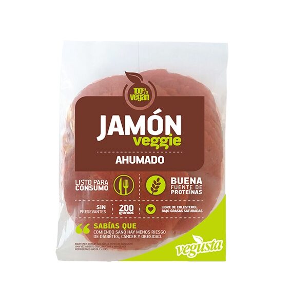 Jamón Ahumado Vegano 200 grs Marca Vegusta