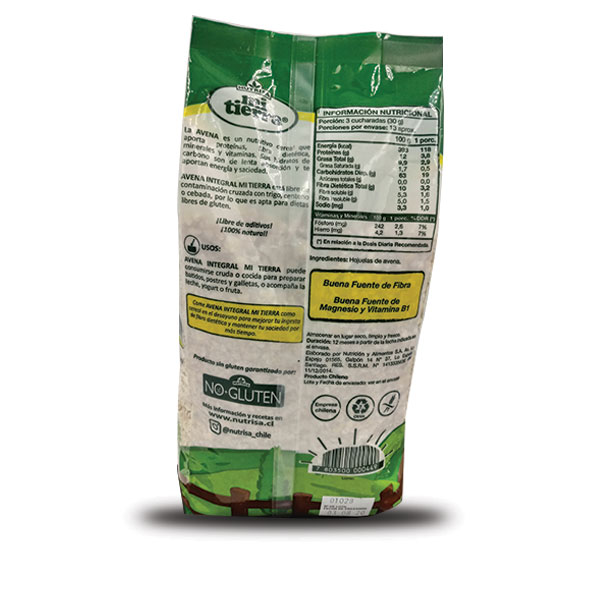 Avena 400 Grs Marca Mi Tierra - Imagen 2