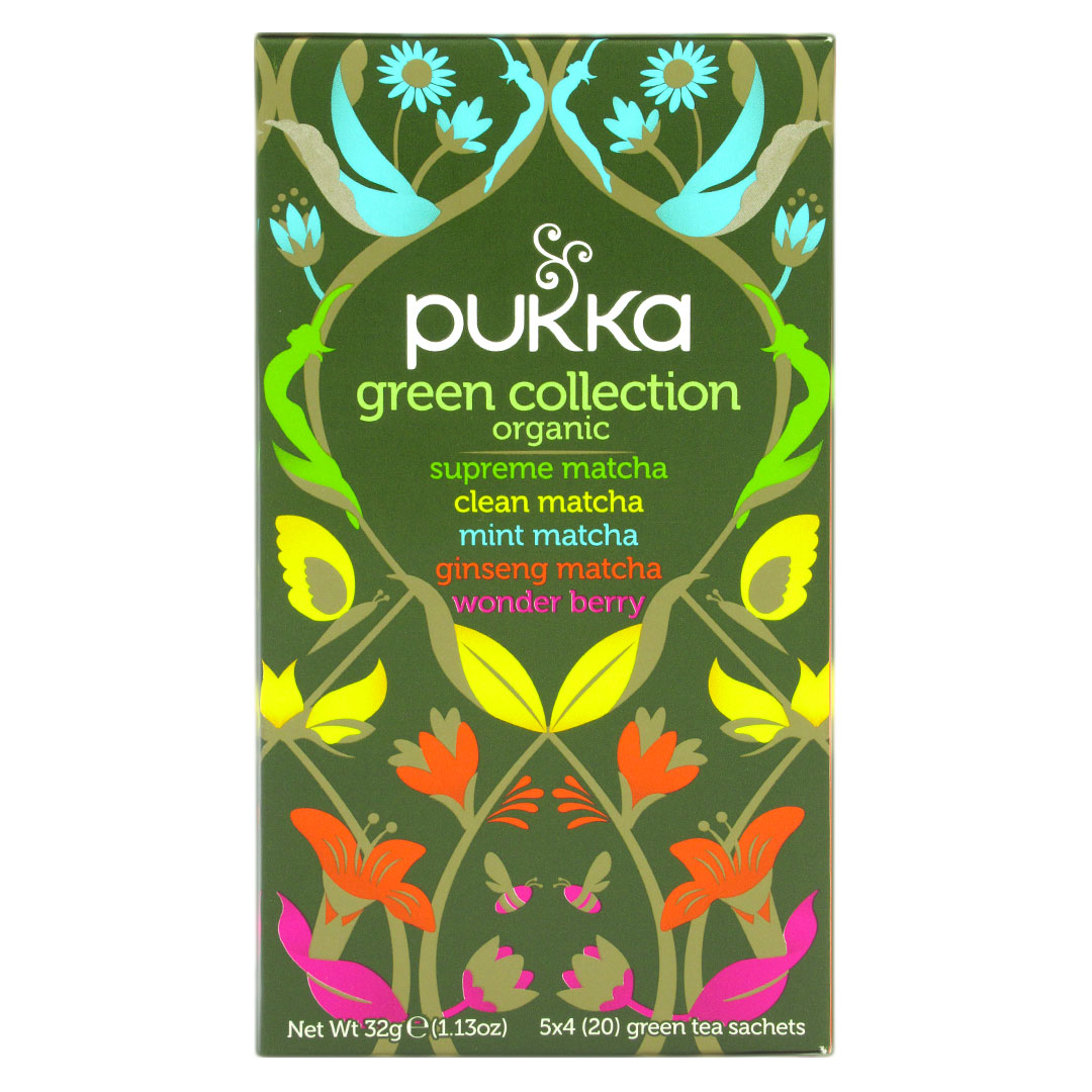 Mix de Té Verde e infusiones Green Collection 20 Bolsas Marca Pukka - Imagen 3