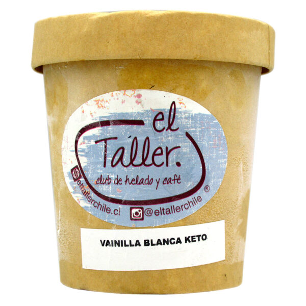 Helado Keto Sabor Vainilla Blanca 453 ml Marca El Taller