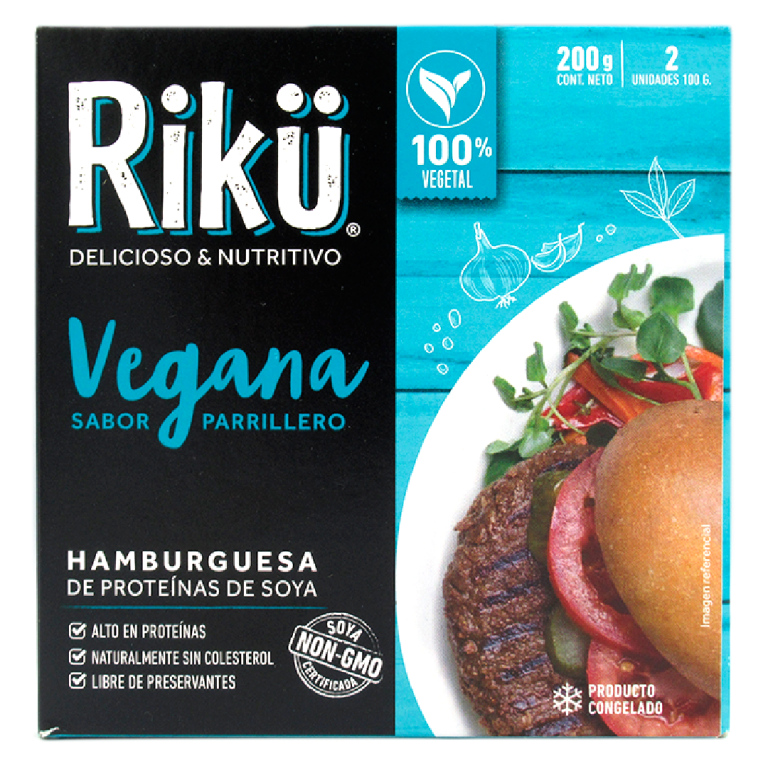 Hamburguesa Vegana Sabor Parrilero Un De Grs C U Marca Riku