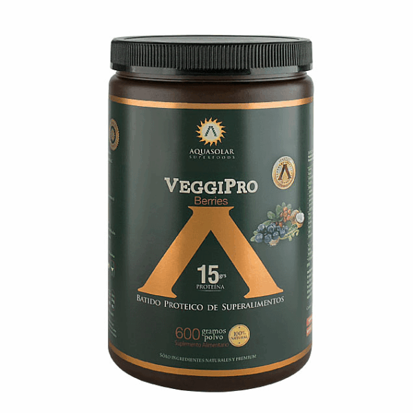 Proteína Vegana Veggipro Sabor Berries 600 Grs Marca Aquasolar