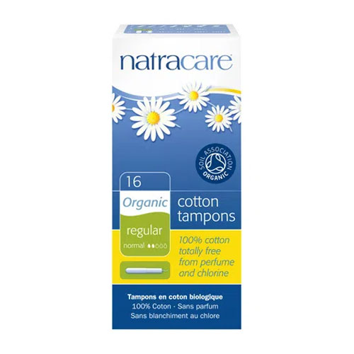 Tampones de Algodón Orgánico Regular 16 unidades marca Natracare