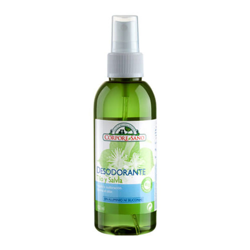Desodorante Spray de Tilo y Salvia sin Aluminio ni silicona, 150 grs, marca  Corpore Sano | Tremus