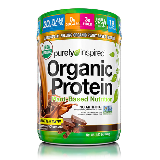 Proteína Vegana Orgánica sin glúten sabor Chocolate 680 grs marca Purely Inspired 1 Proteína Vegana Orgánica sin glúten sabor Chocolate 680 grs marca Purely Inspired