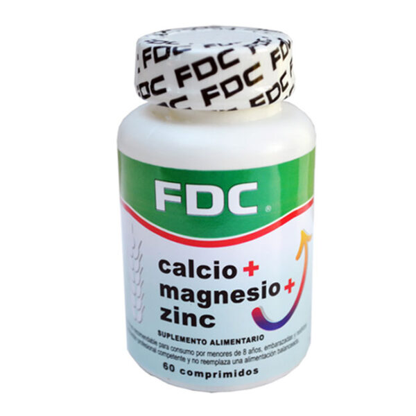 Calcio + Magnesio +  Zinc  60 comprimidos Marca FDC