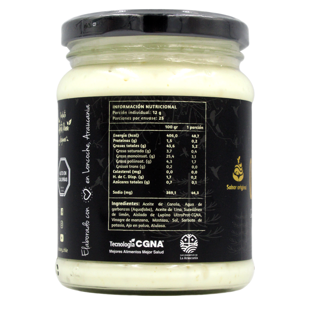 Mayonesa Vegetal OMEGANESA 300 Gr. alta en Omega 3 marca Vita Organics - Imagen 2